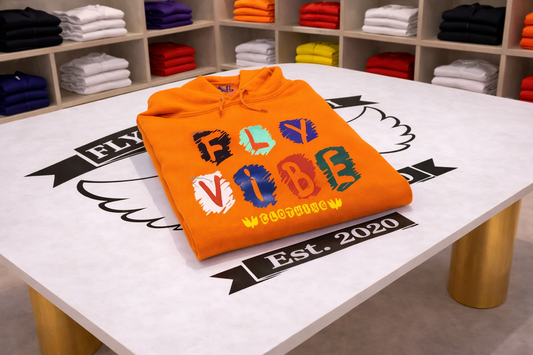 Fly Vibe Crayon Hoodie  - Orange
