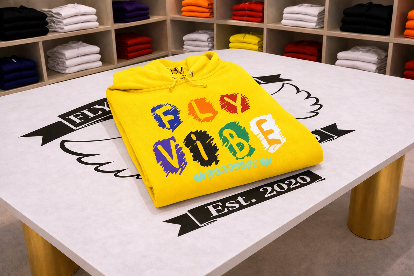 Fly Vibe Crayon Hoodie - Yellow