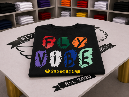 Fly Vibe Crayon T-Shirt - Black