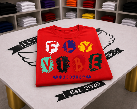 Fly Vibe Crayon T-Shirt - Red