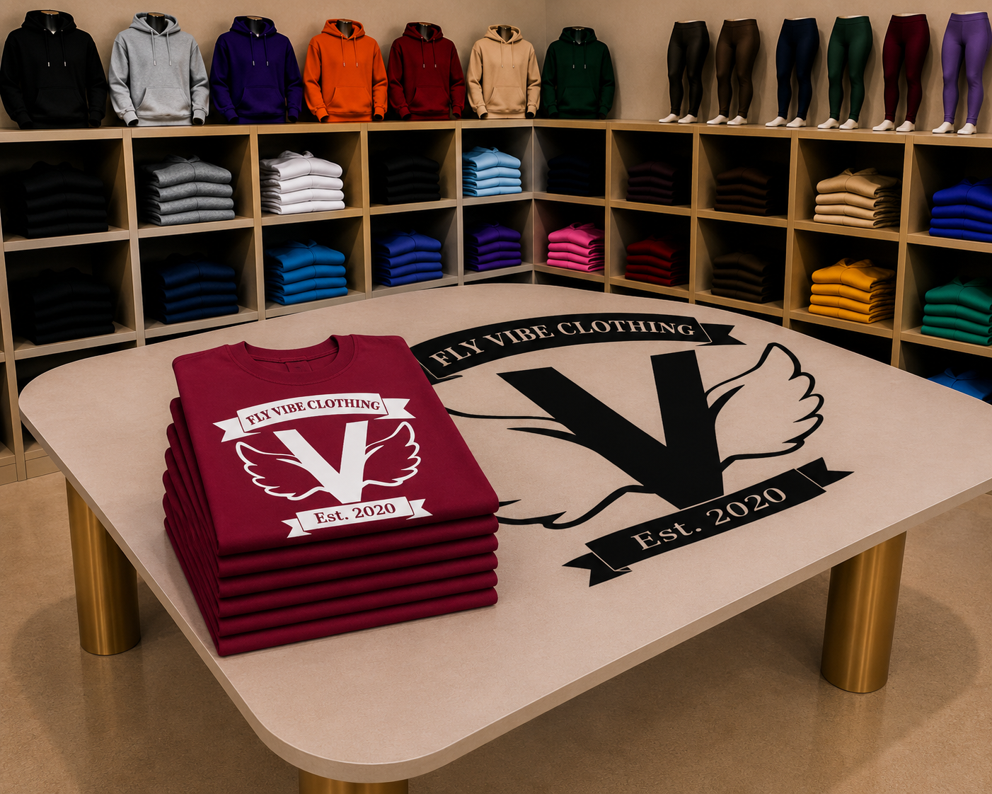 Fly Vibe Original T-Shirts - Red/White