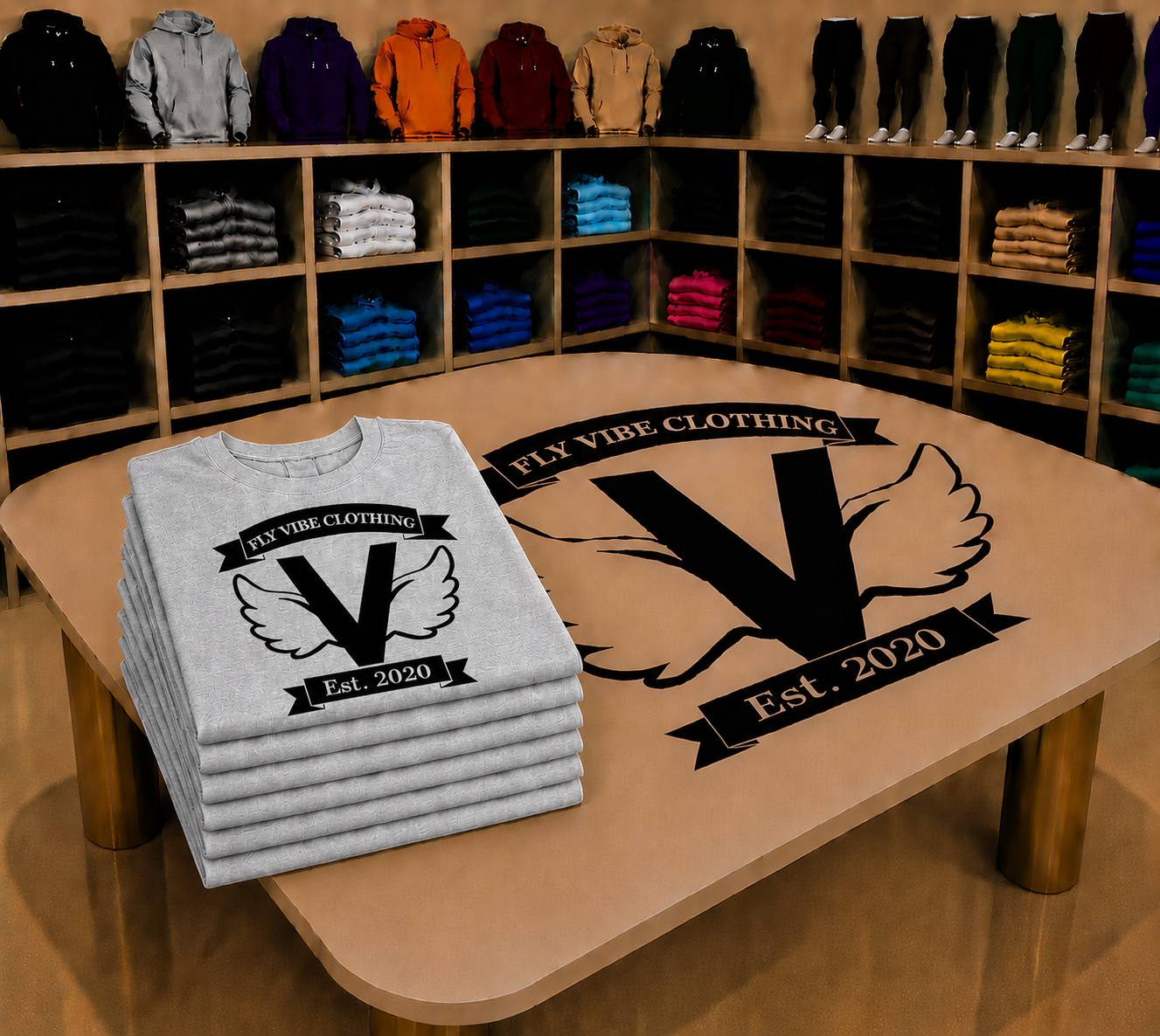 Fly Vibe Original T-Shirts - Black/Grey