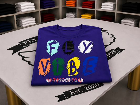 Fly Vibe Crayon T-Shirt - Purple