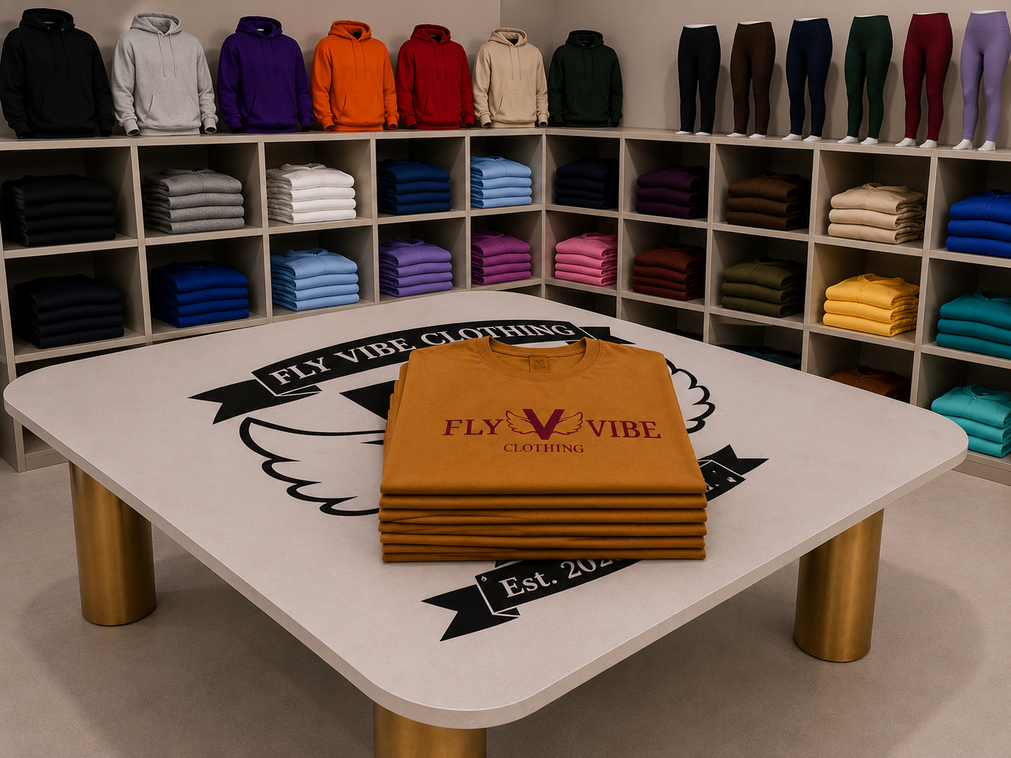 Fly Vibe Classic T - Mustard/Burgundy