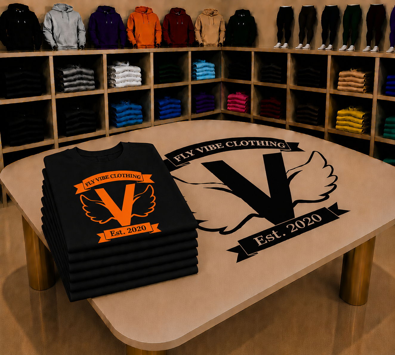 Fly Vibe Original T-Shirts Black/Orange