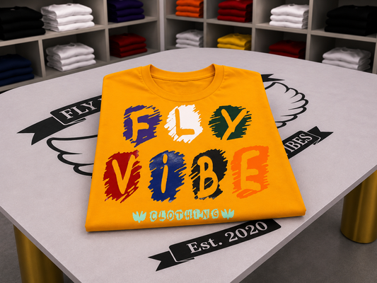 Fly Vibe Crayon T-Shirt  - Yellow