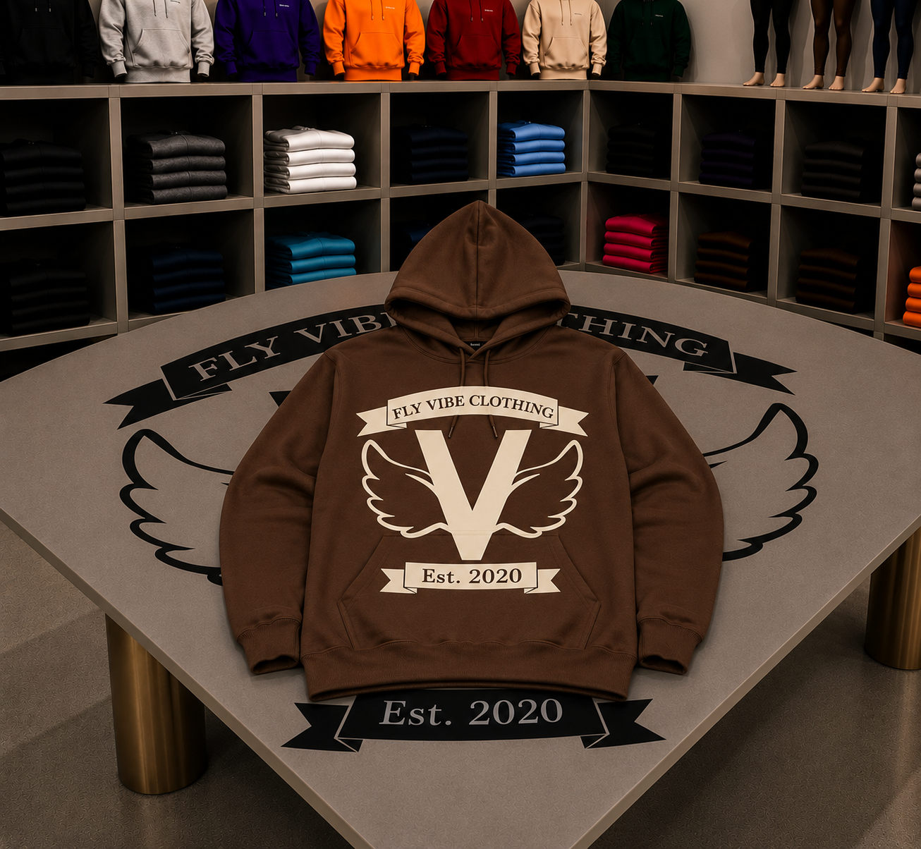 Fly Vibe Original Hoodie - Brown/Chocolate