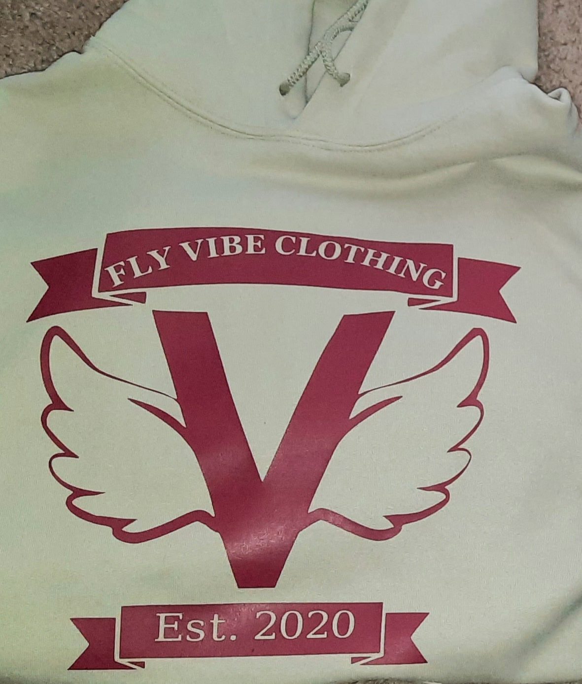 Fly Vibe Original Hoodie - Sand/Red