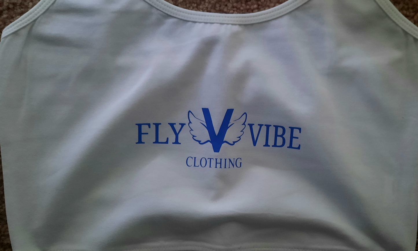 Fly Vibe Crop Tops - White/Blue