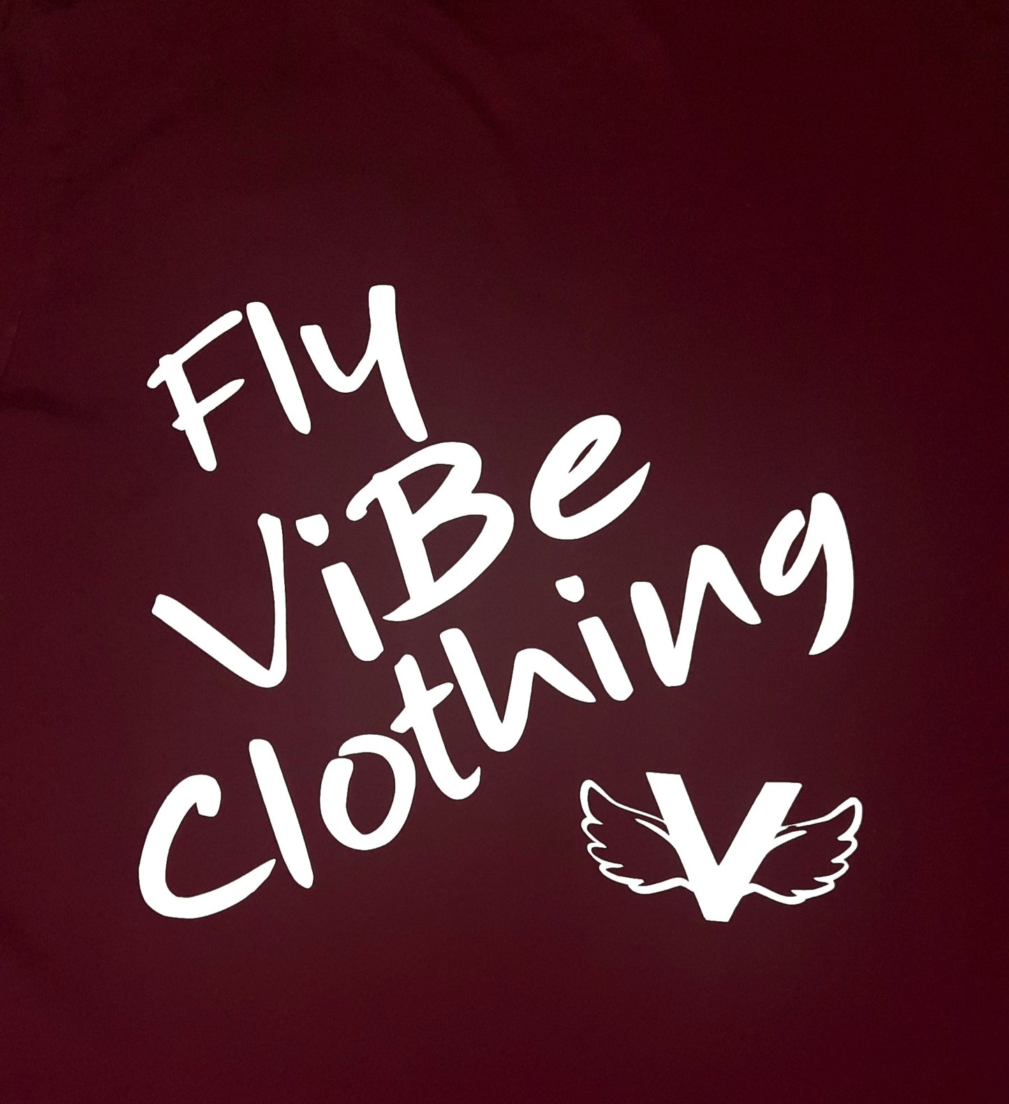 Fly Vibe Logo T - Burgundy/White