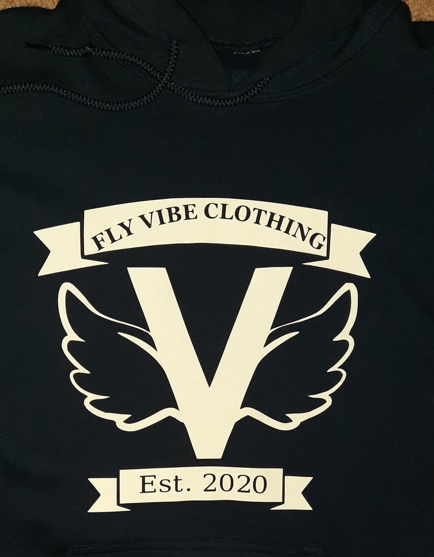 Fly Vibe Original Hoodie - Navy/White