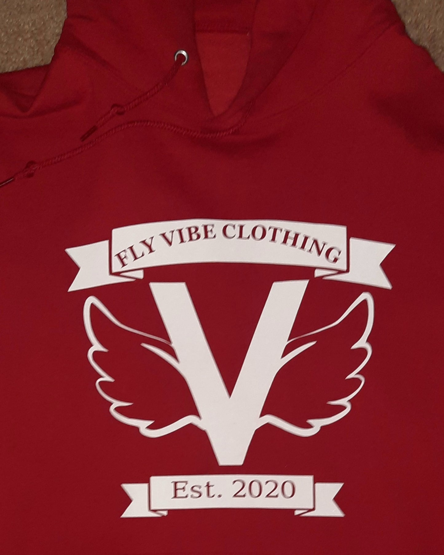 Fly Vibe Original Hoodie - Red/White