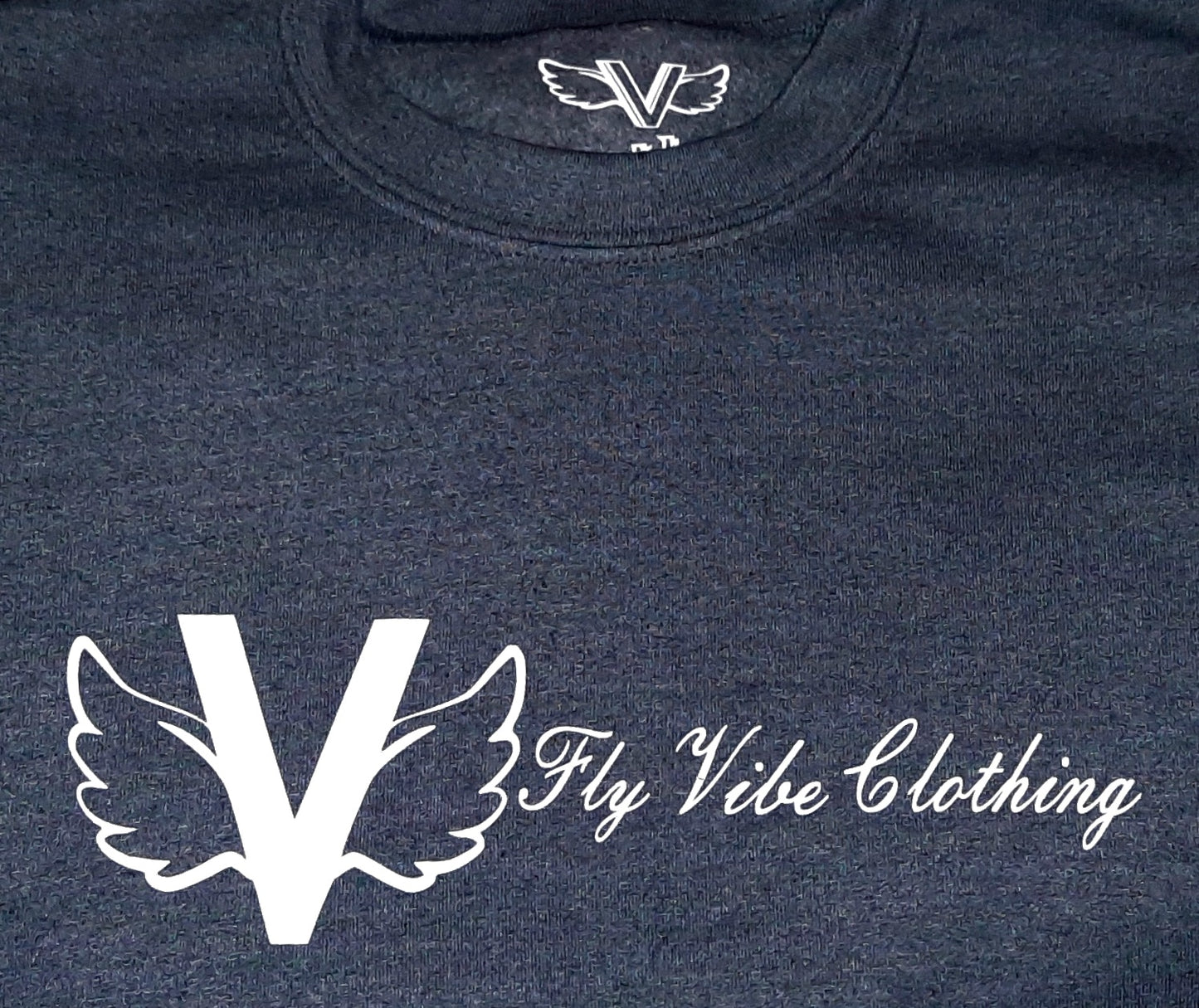 Fly Vibe Signature  Sweat Shirt  - Dark Grey/White