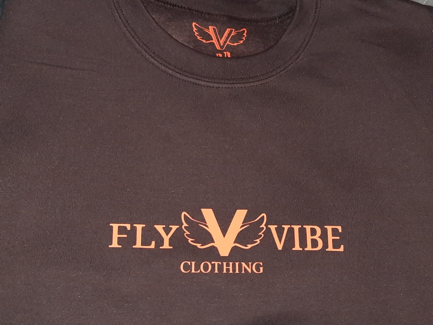 Fly Vibe Classic Sweat Shirt  - Brown/Orange