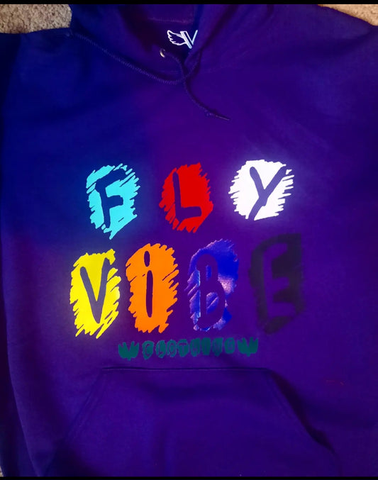 Fly Vibe Crayon Hoodie - Purple