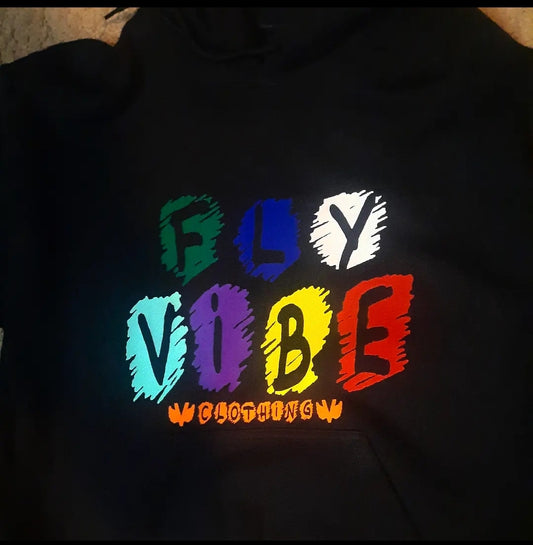 Fly Vibe Crayon Hoodie - Black